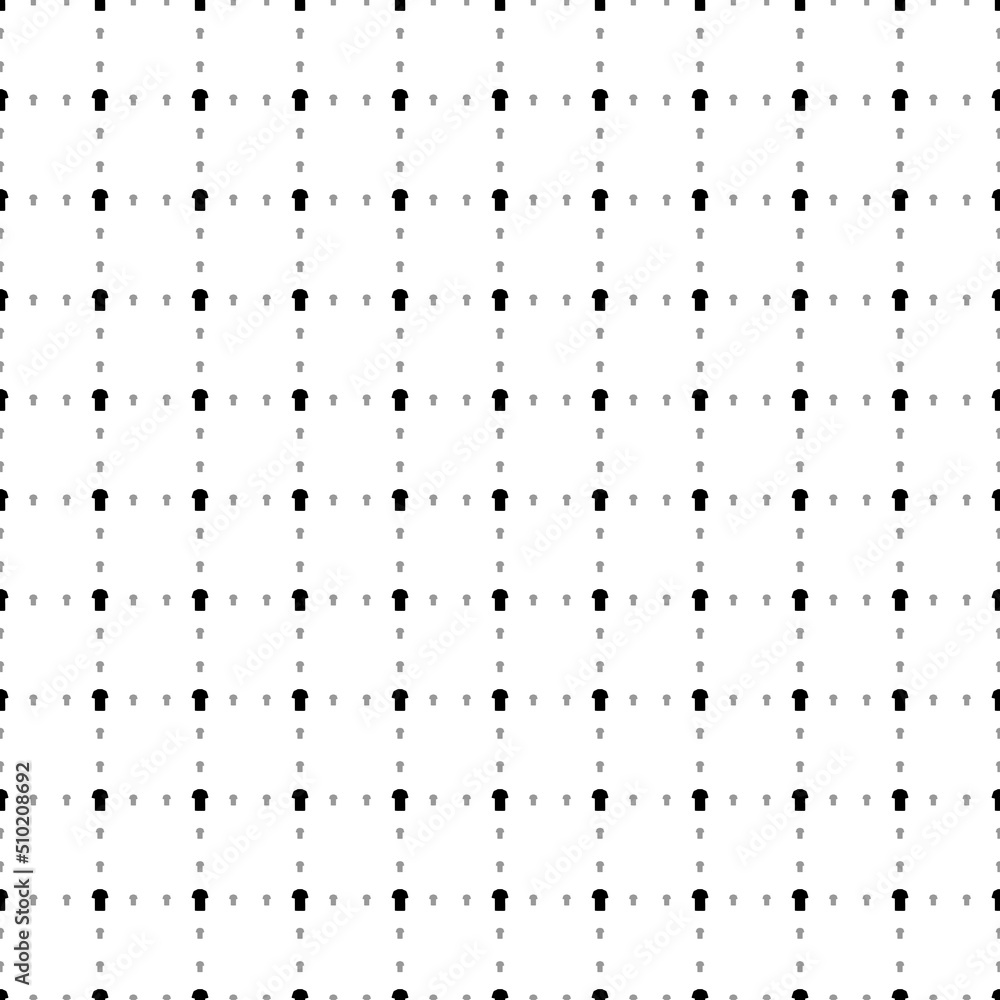 Poster square seamless background pattern from black t-shirt symbols are different sizes and opacity. the p