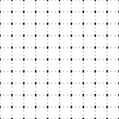 Square seamless background pattern from black t-shirt symbols are different sizes and opacity. The pattern is evenly filled. Vector illustration on white background