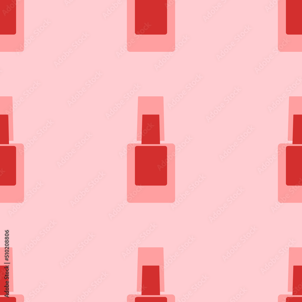Poster seamless pattern of large isolated red nail polish symbols. the elements are evenly spaced. vector i
