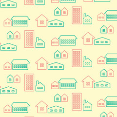 City scape surface pattern - Vector