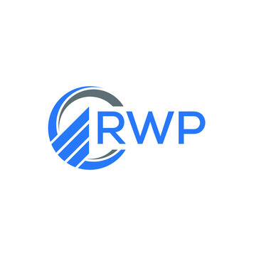 RWP Flat accounting logo design on white  background. RWP creative initials Growth graph letter logo concept. RWP business finance logo design.