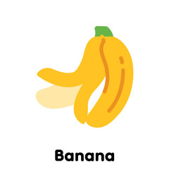 Banana icon, Vector, Illustration .