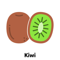 Kiwi fruit icon, Vector, Illustration .
