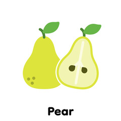 Pear icon, Vector, Illustration .