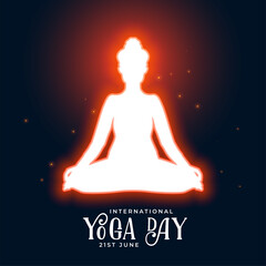 Fototapeta na wymiar yoga day peace meditation glowing energy background