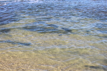 clear water in the sea