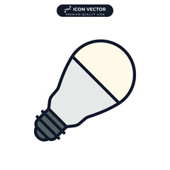 Obraz premium light bulb icon symbol template for graphic and web design collection logo vector illustration