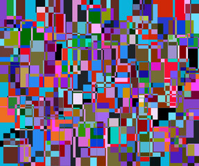 background of multicolored geometric shapes, squares and rectangles