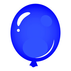 Blue balloon on white background