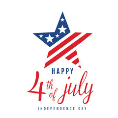 Fourth 4th of July vector background illustration. American