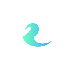 R Wave Logo, Letter R Logo, Wave Logo