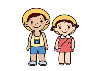 夏休みの子供
