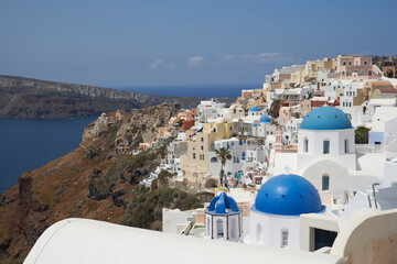 The street view in Oia of Santorini.