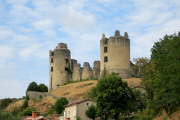 Fototapeta na wymiar Castle of Saint-Germain-de-Confolens in Charente, France