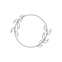 Obraz premium Beauty florist vector icon design template