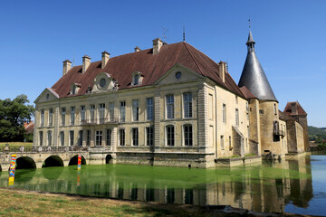 Castle of Commarin in Burgundy, France
