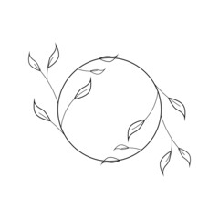 Beauty florist vector icon design template