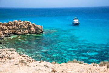 Fototapeta premium Statyki na błękitnej wodzie