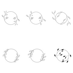 Beauty florist vector icon design template