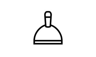 putty knife vector icon minimalist design out line style  with white background