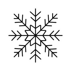 Black line icon for Snow