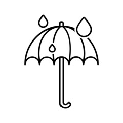 Black line icon for Umbrella