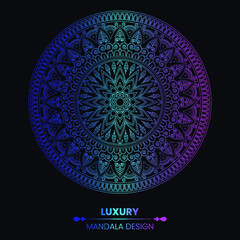 Luxury ornamental mandala design background in multicolor