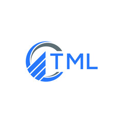 TML Flat accounting logo design on white  background. TML creative initials Growth graph letter logo concept. TML business finance logo design.