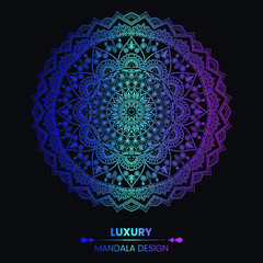 Luxury ornamental mandala design background in multicolor