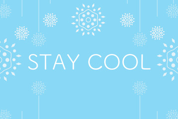 Naklejka na ściany i meble stay cool summer snow card