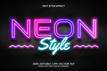 Editable Text Effect - Neon Style Glow Gradient