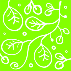 vector ilustration of abstract plant isolated on green