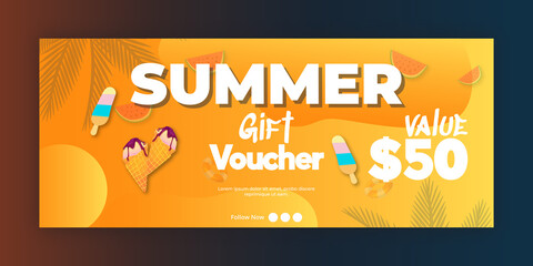 Summer Sale Special Offer banner template for advertising