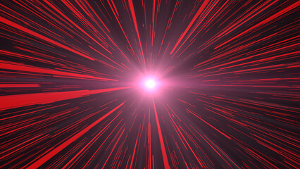 Red Light Beam Hyperspace Travel