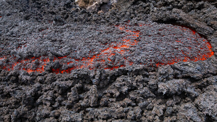 Colata di lava in dettaglio - Etna,Sicilia