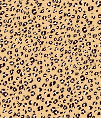 Seamless leopard pattern, animal print.