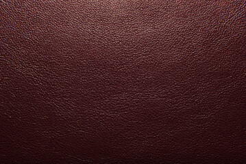 Natural Maroon Burgundy Red Dark Rustic Fine Grain Leather Texture Pattern, Hoizontal Grunge Rough Detailed Retro Vintage Background, Grungy Textured Closeup, Blank Empty Large Copy Space