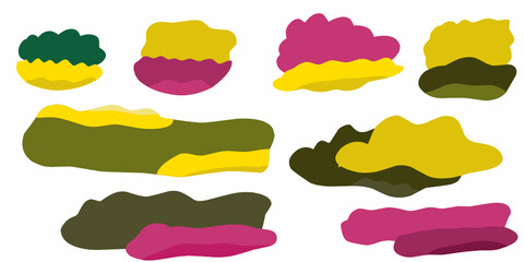 Colorful cloud lower third svg for video or graphic design