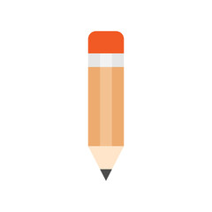 Pencil icon in flat style. Education equipment vector illustration on isolated background. Drawing tool sign business concept.