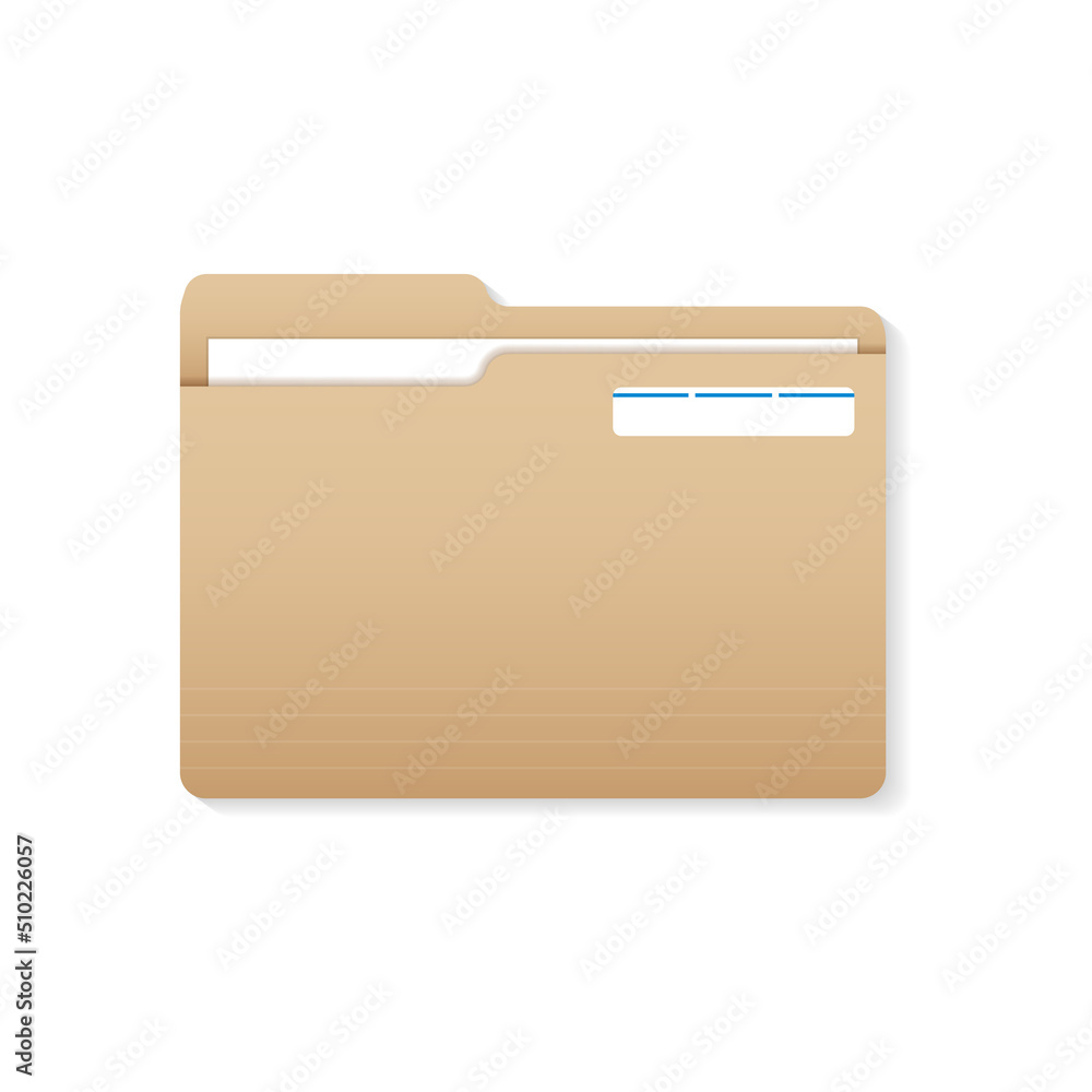 Poster computer folder icon in flat style. document archive vector illustration on isolated background. por