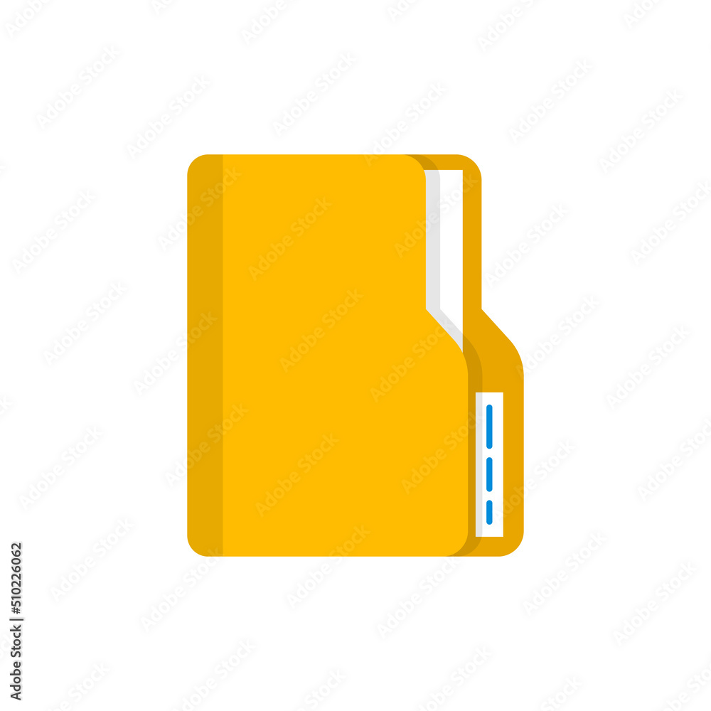 Poster computer folder icon in flat style. document archive vector illustration on isolated background. por