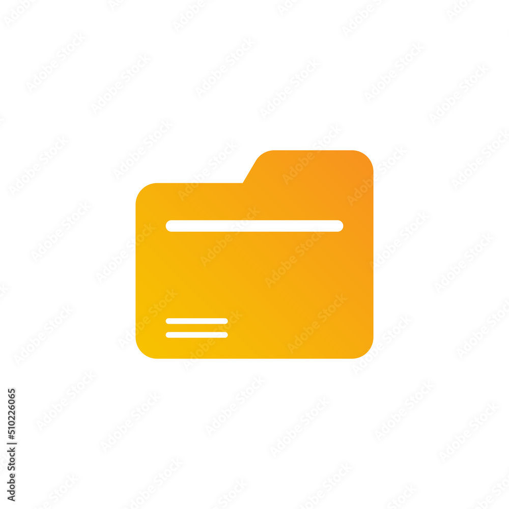 Aufkleber computer folder icon in flat style. document archive vector illustration on isolated background. por
