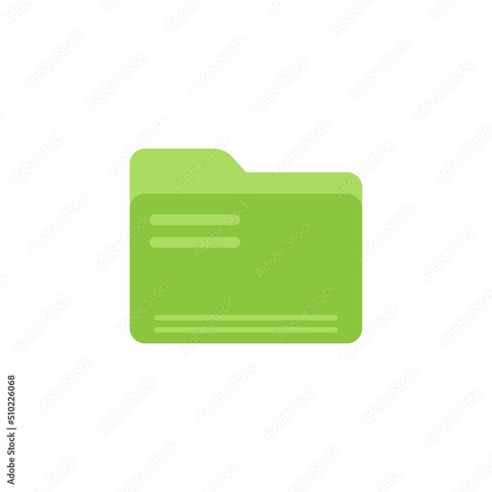 Poster computer folder icon in flat style. document archive vector illustration on isolated background. por