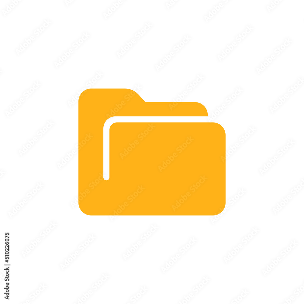 Poster computer folder icon in flat style. document archive vector illustration on isolated background. por