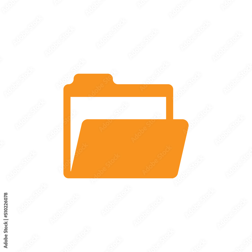 Poster computer folder icon in flat style. document archive vector illustration on isolated background. por