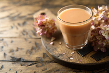 Healthy fruit smoothie in a glass