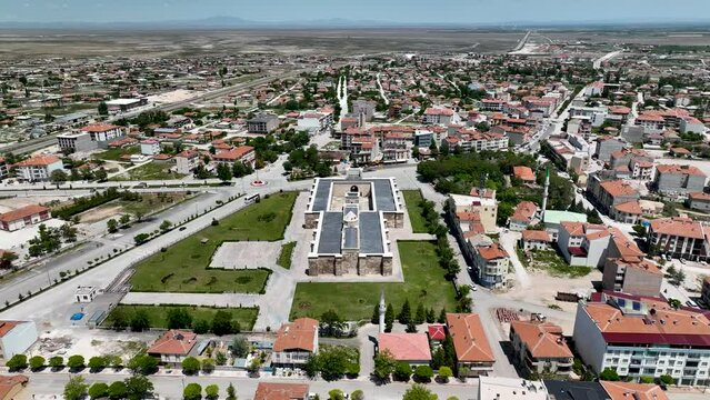 Old City in Turkey aerial view 4 K