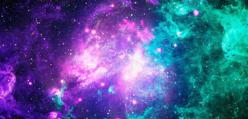 star particle motion on black background, starlight nebula in galaxy at universe Space background....