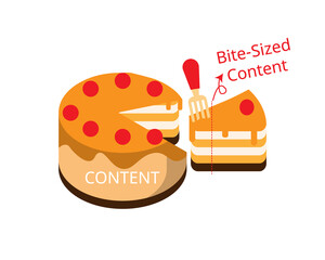 snackable content or bite sized content to simplify the information to make it easy to read