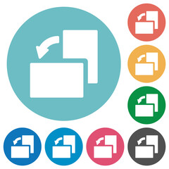 Rotate left solid flat round icons